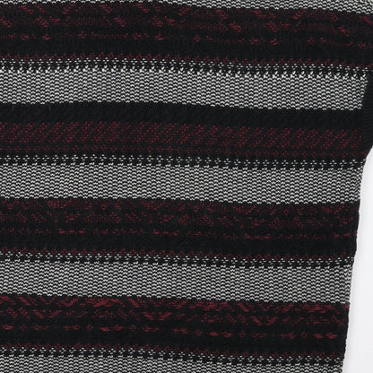 Matalan Girls Black Striped  Cardigan Jumper Size 12 Years