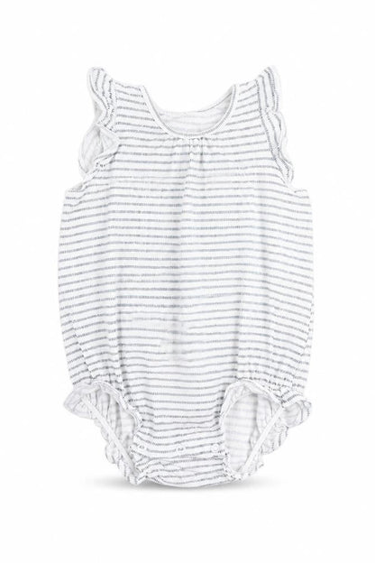 H&M Baby White Striped  Romper One-Piece Size 9-12 Months