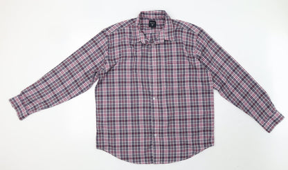 Mens UK Size XL James P Purple  Button-Up Long Sleeve Casual Shirt