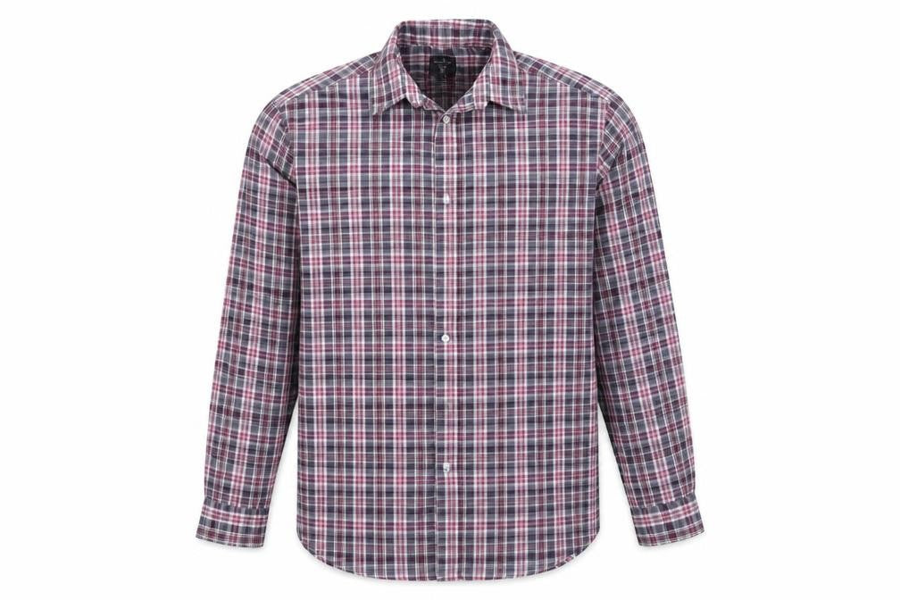Mens UK Size XL James P Purple  Button-Up Long Sleeve Casual Shirt