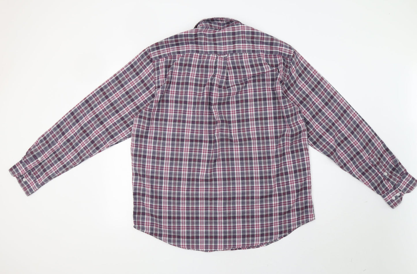 Mens UK Size XL James P Purple  Button-Up Long Sleeve Casual Shirt