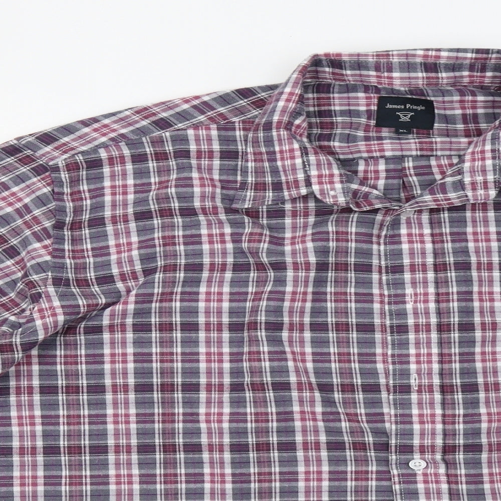 Mens UK Size XL James P Purple  Button-Up Long Sleeve Casual Shirt
