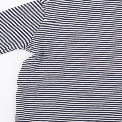 F&F Girls Blue Striped  Basic T-Shirt Size 6 Years