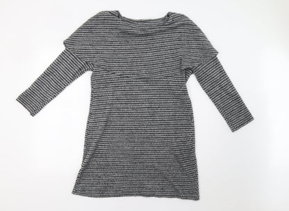 Preworn Womens Grey Check  Jumper Dress  Size M