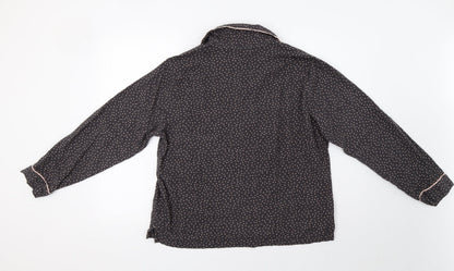 Preworn Womens Brown Polka Dot  Kimono Pyjama Top Size L