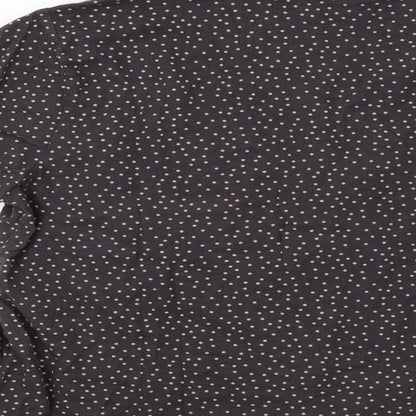 Preworn Womens Brown Polka Dot  Kimono Pyjama Top Size L