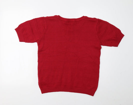 Falia Womens Red   Pullover Jumper Size M