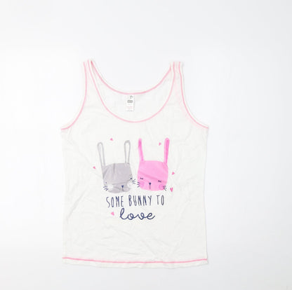 Womens UK Size M Adore White Basic Tank