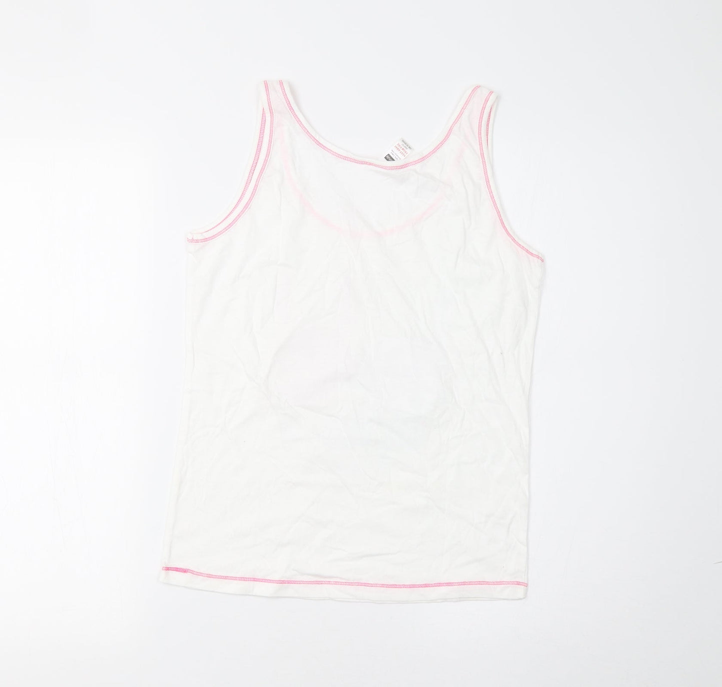 Womens UK Size M Adore White Basic Tank
