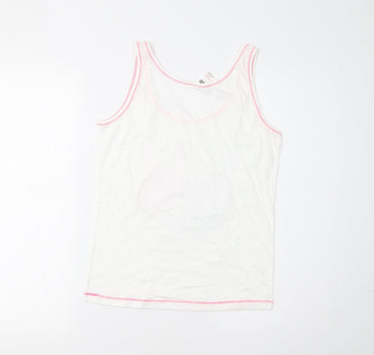 Womens UK Size M Adore White Basic Tank