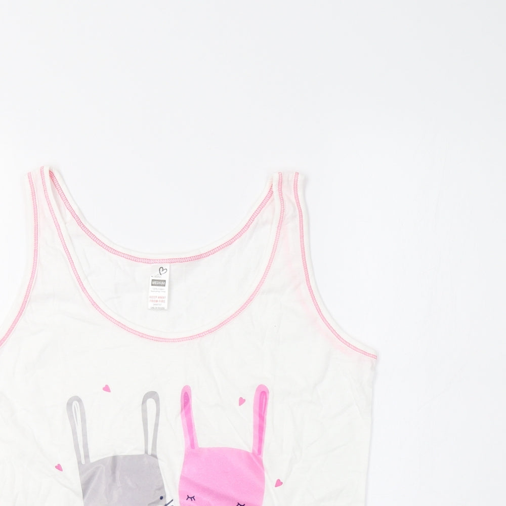Womens UK Size M Adore White Basic Tank