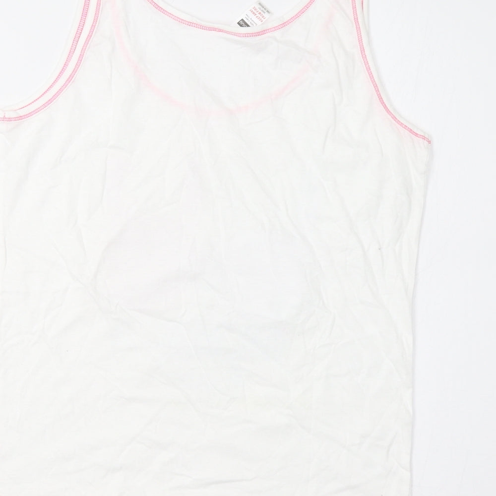 Womens UK Size M Adore White Basic Tank