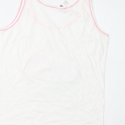 Womens UK Size M Adore White Basic Tank