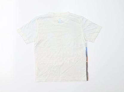 Pop Culture Girls White   Basic T-Shirt Size 6-7 Years  - NYC