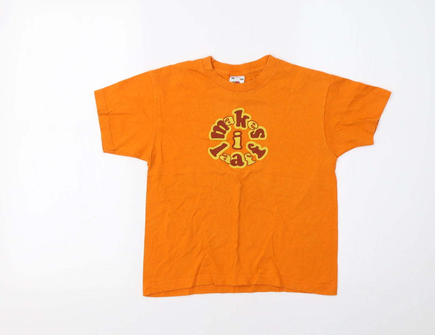 Fruit of the Loom Girls Orange   Basic T-Shirt Size 5-6 Years