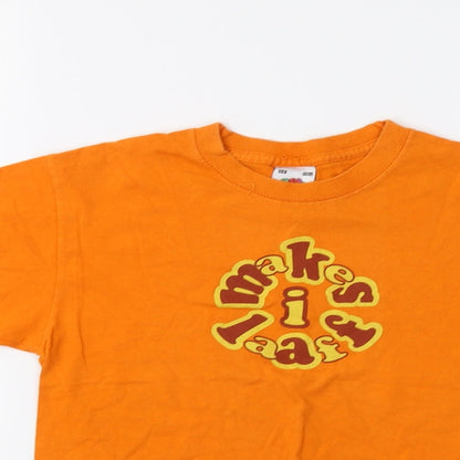 Fruit of the Loom Girls Orange   Basic T-Shirt Size 5-6 Years