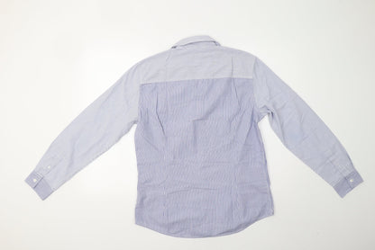 Mens UK Size M NEXT Blue  Button-Up Long Sleeve Casual Shirt