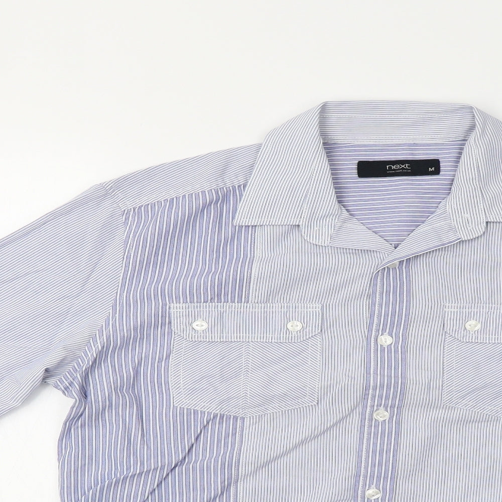 Mens UK Size M NEXT Blue  Button-Up Long Sleeve Casual Shirt