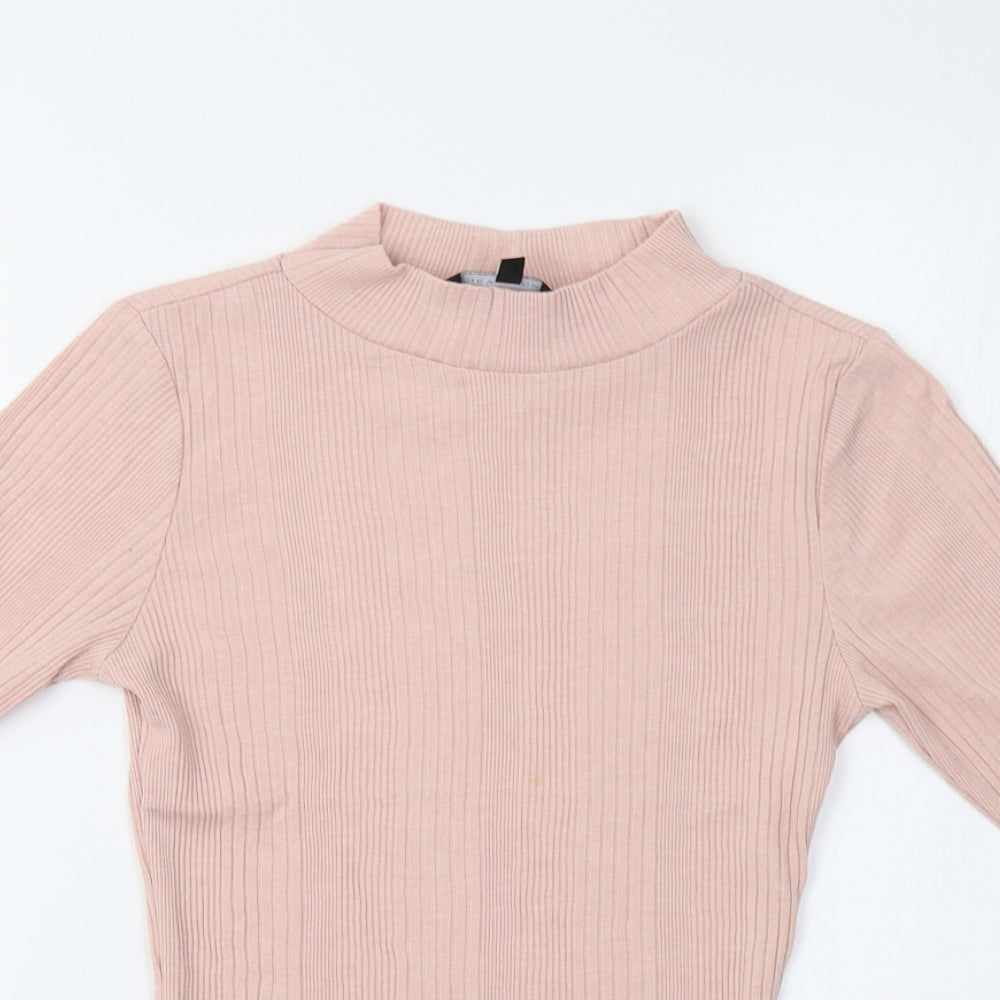 Womens UK Size 12 NewLook Pink Basic T-Shirt