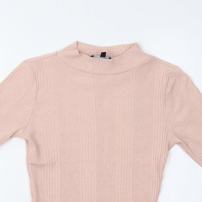 Womens UK Size 12 NewLook Pink Basic T-Shirt