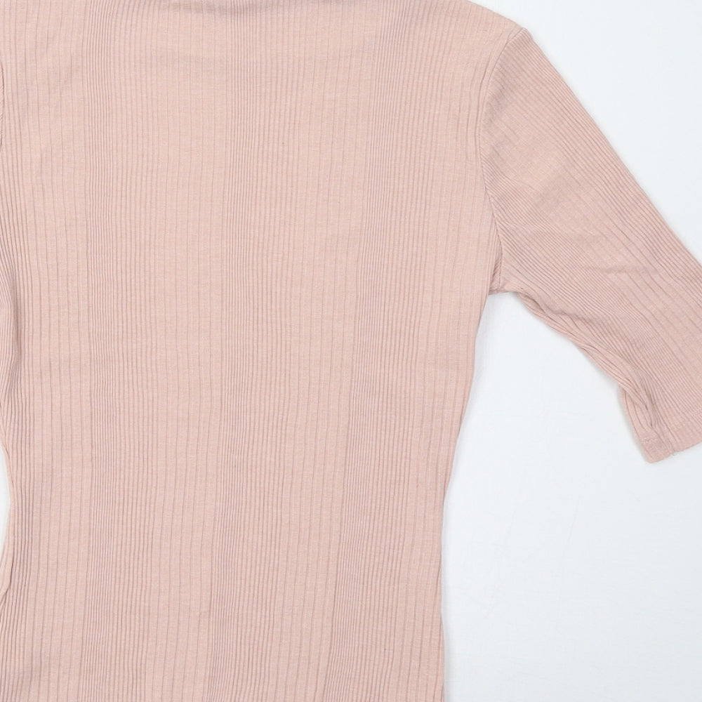 Womens UK Size 12 NewLook Pink Basic T-Shirt