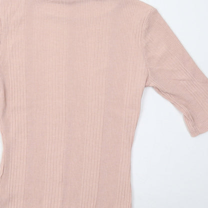 Womens UK Size 12 NewLook Pink Basic T-Shirt