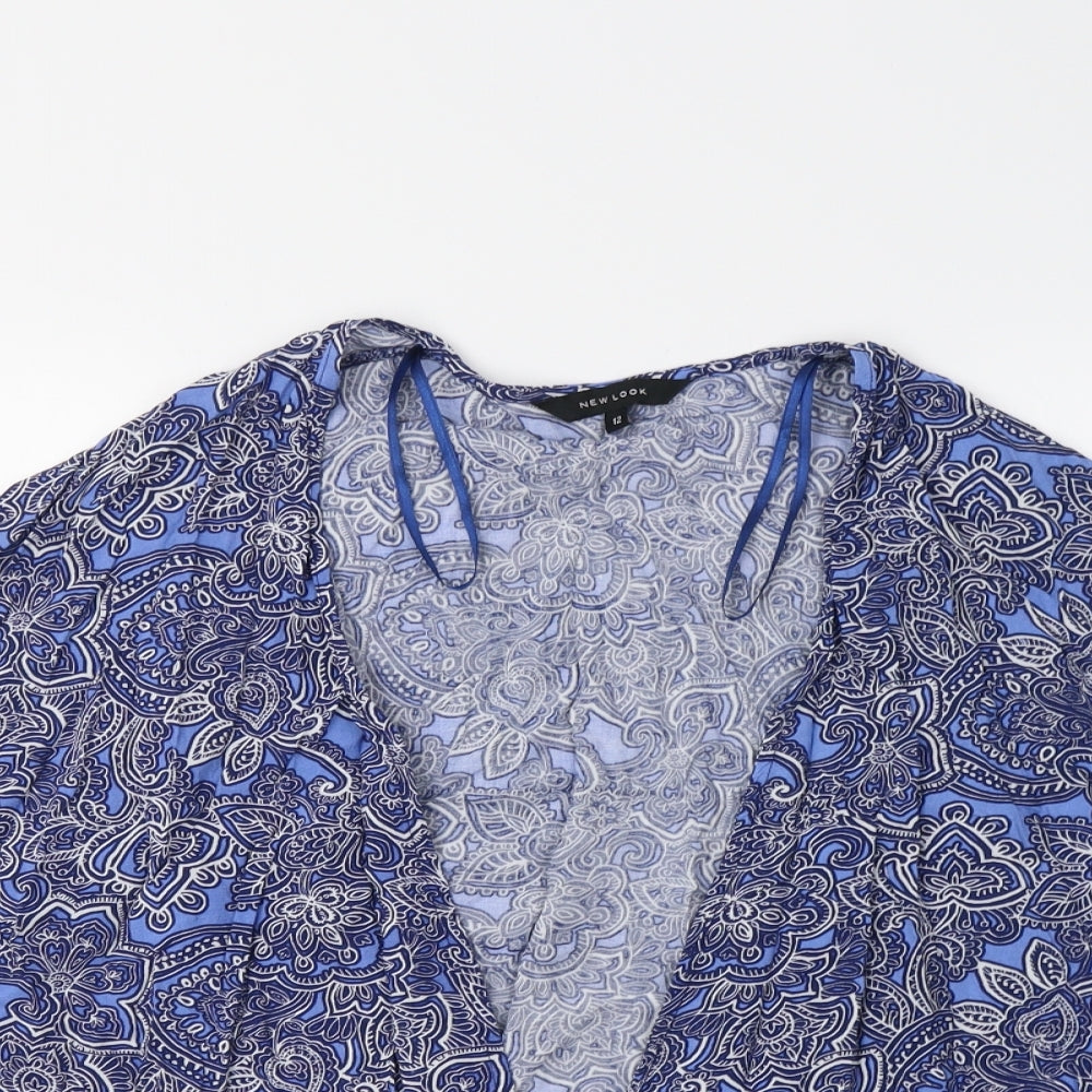 Womens UK Size 12 New Look Blue Overcoat