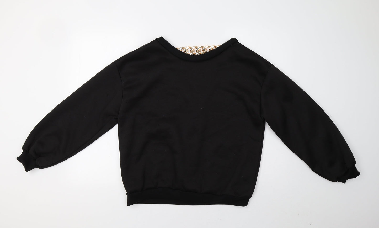 Cherry Koko Womens Black   Henley Sweatshirt Size M  - Golden Chain