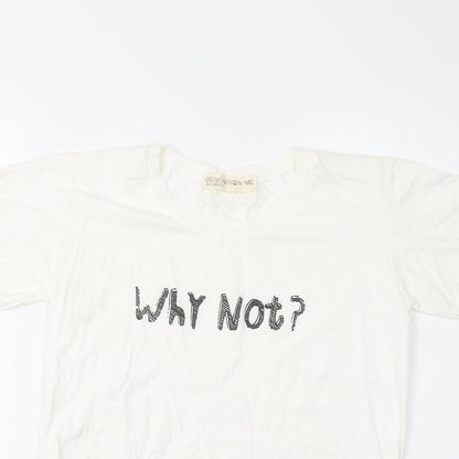 Generation Me Womens White   Basic T-Shirt Size S  - Why Not