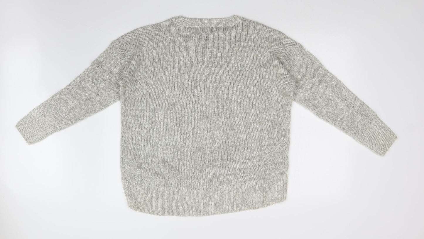 Womens UK Size L New Look Grey Pullover Jumper