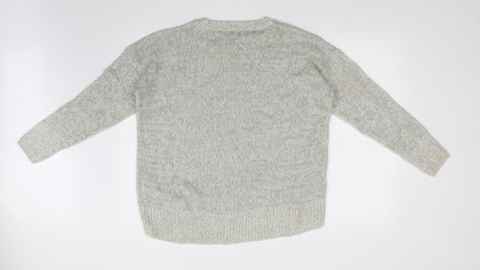 Womens UK Size L New Look Grey Pullover Jumper