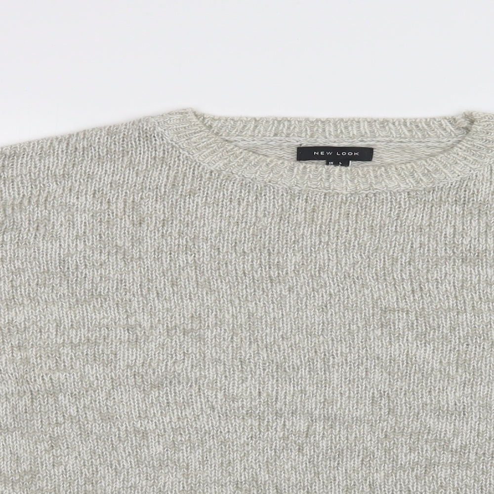 Womens UK Size L New Look Grey Pullover Jumper