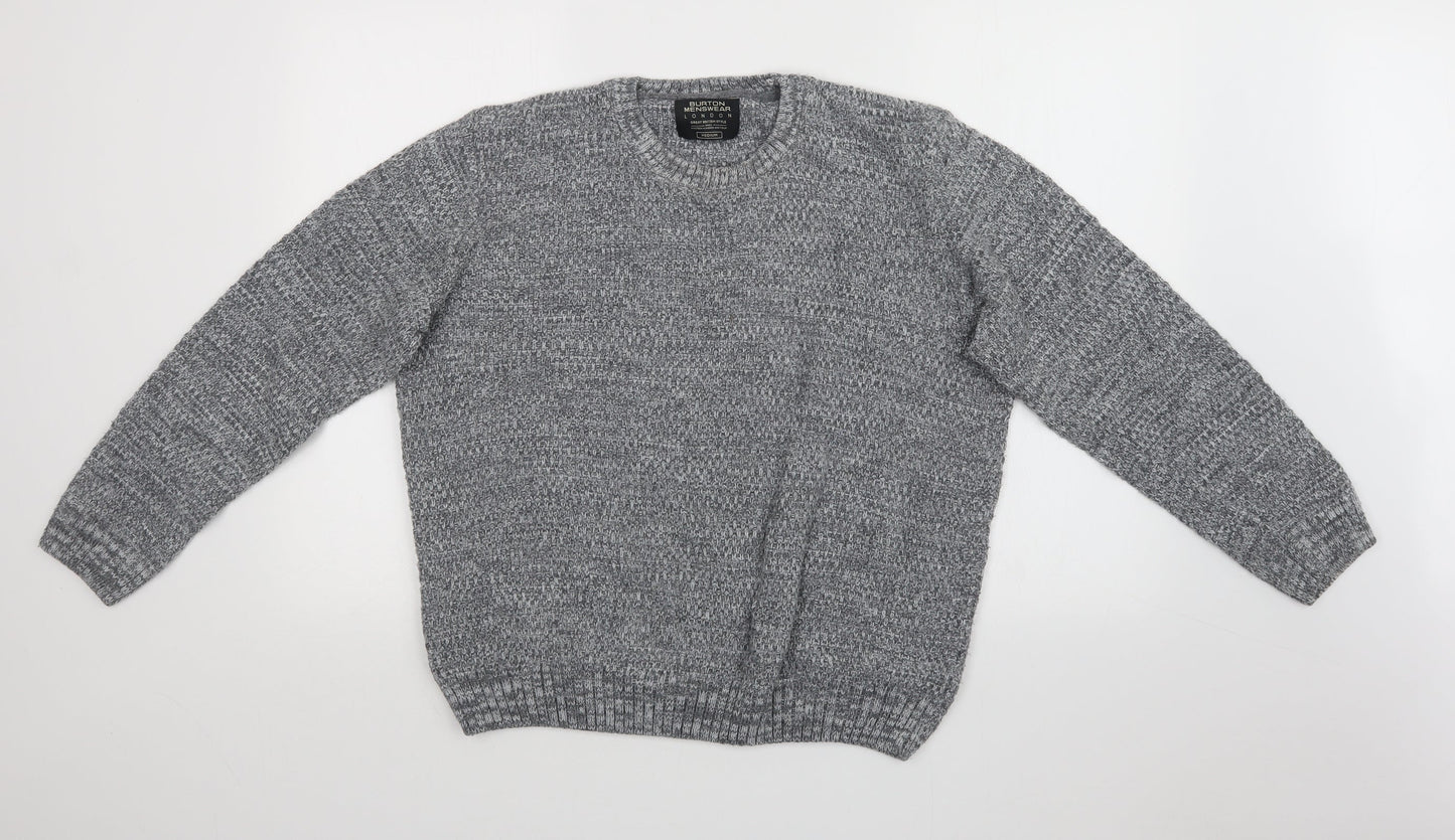 Mens UK Size M Burton Grey Pullover Sweatshirt