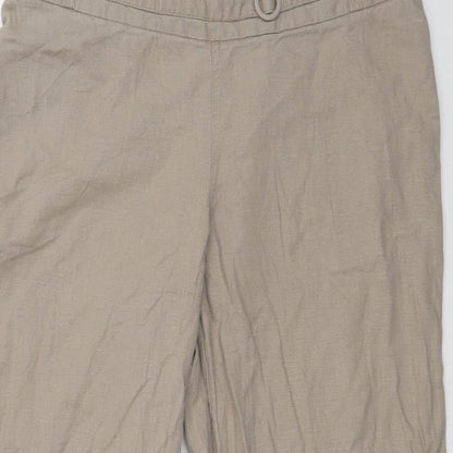 E Womens Beige    Trousers Size 14 L25 in