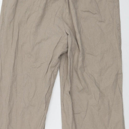 E Womens Beige    Trousers Size 14 L25 in
