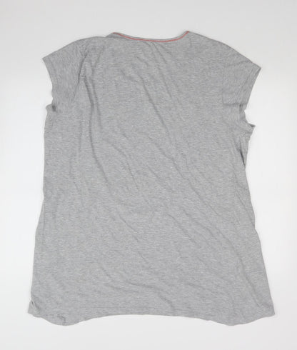 Preworn Womens Grey Solid  Top Nightshirt