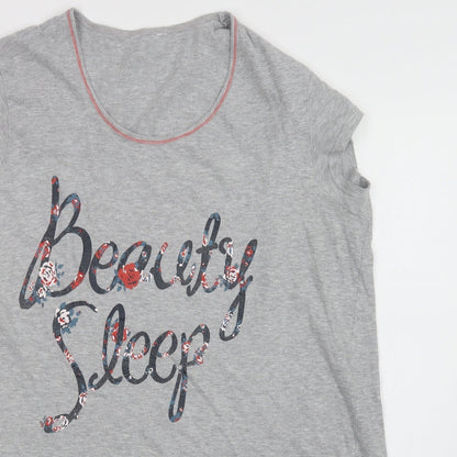 Preworn Womens Grey Solid  Top Nightshirt