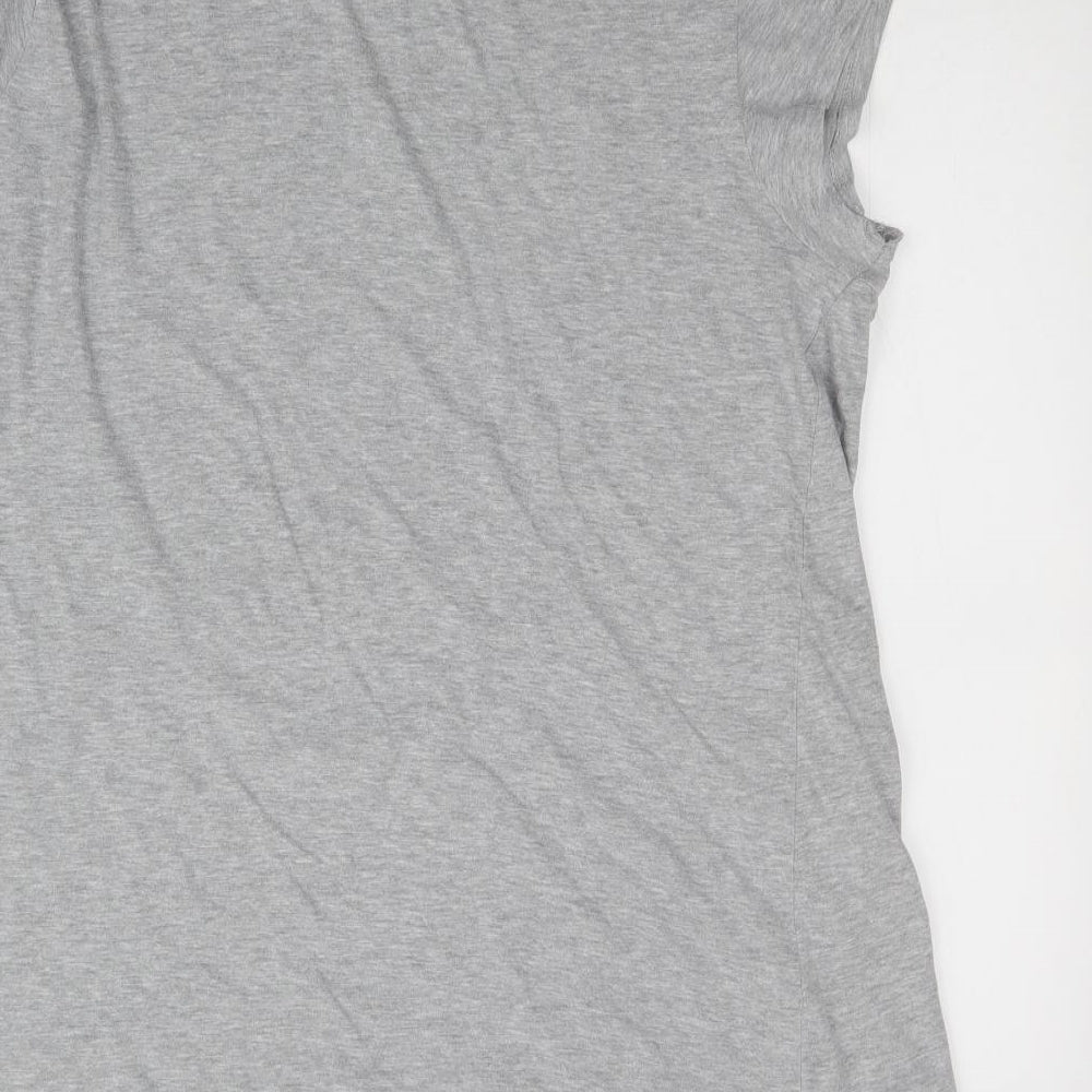 Preworn Womens Grey Solid  Top Nightshirt