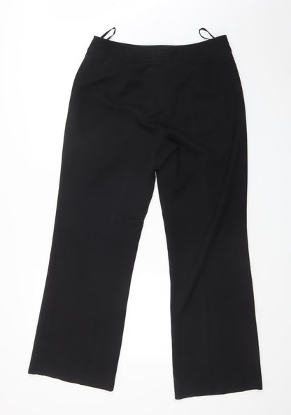 Womens UK Size 12 Classics Regular Fit Cropped Black Trousers