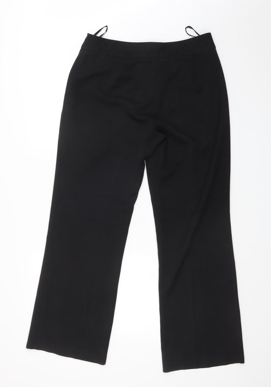 Classics Womens Black  Jersey Cropped Trousers Size 12 L31 in