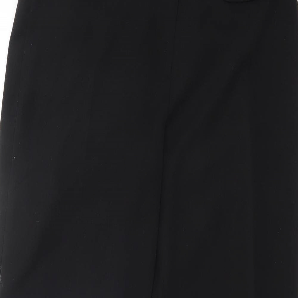 Womens UK Size 12 Classics Regular Fit Cropped Black Trousers