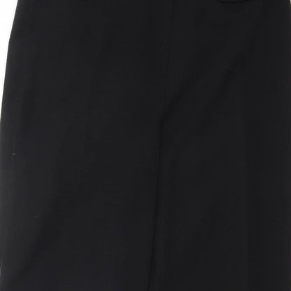 Womens UK Size 12 Classics Regular Fit Cropped Black Trousers