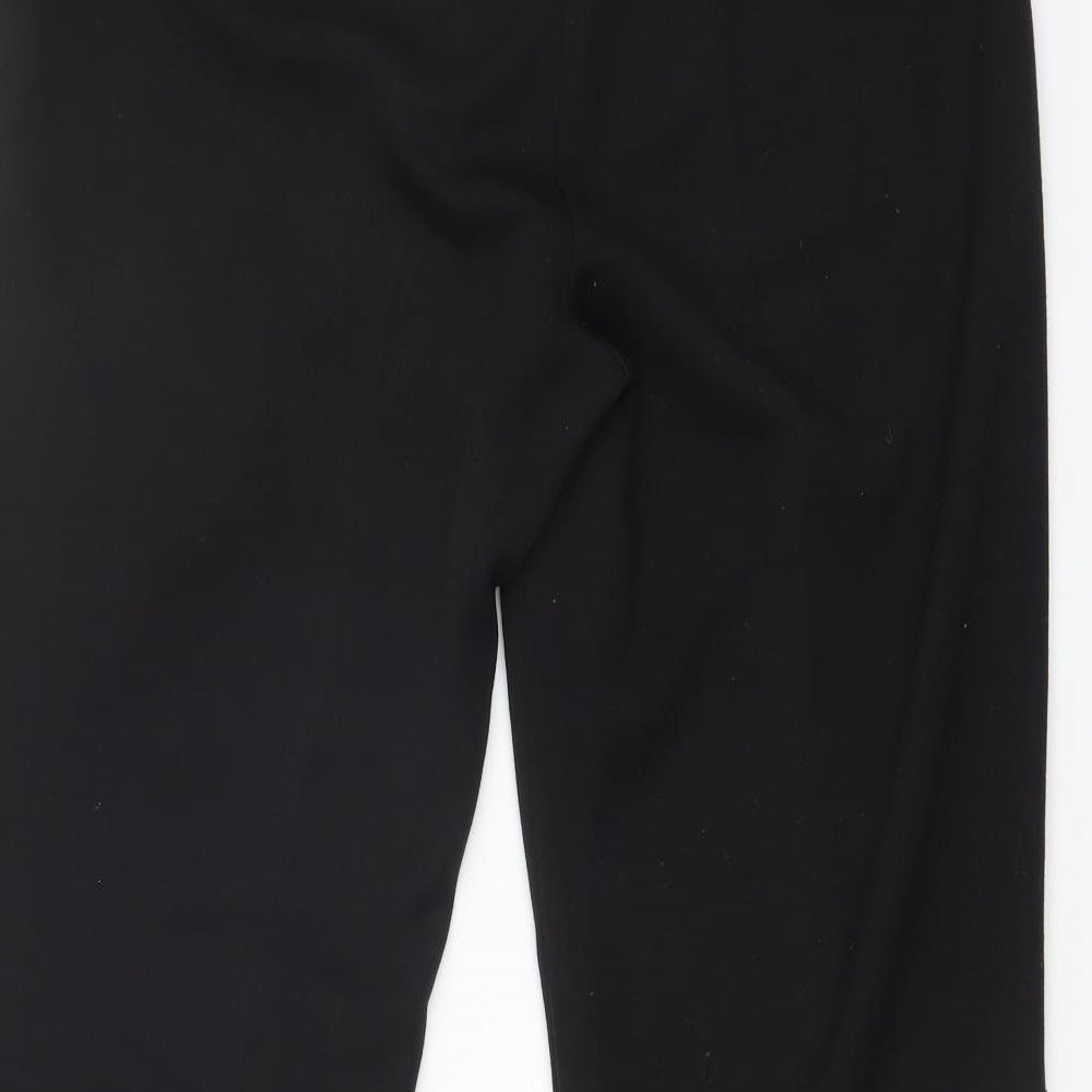 Womens UK Size 12 Classics Regular Fit Cropped Black Trousers