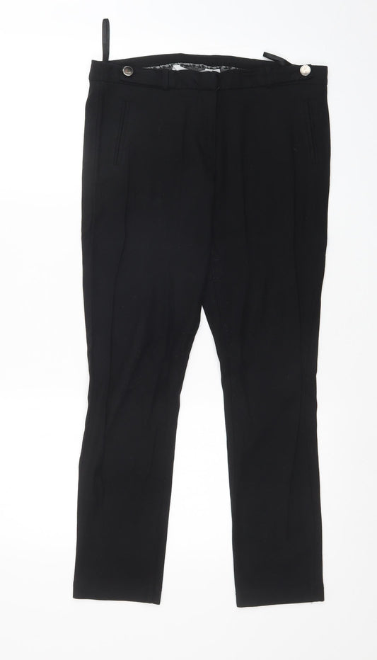 Womens UK Size 10 REDHERRING Regular Fit Dress Pants Black Trousers