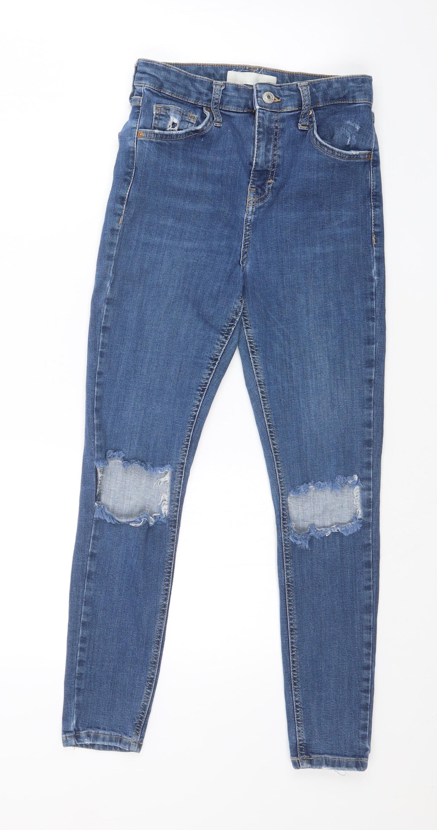 Topshop Womens Blue   Skinny Jeans Size 28 in L30 in