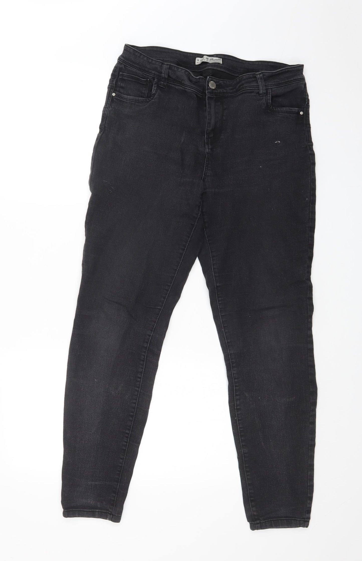 DENIM CO Womens Black   Skinny Jeans Size 16 L28 in