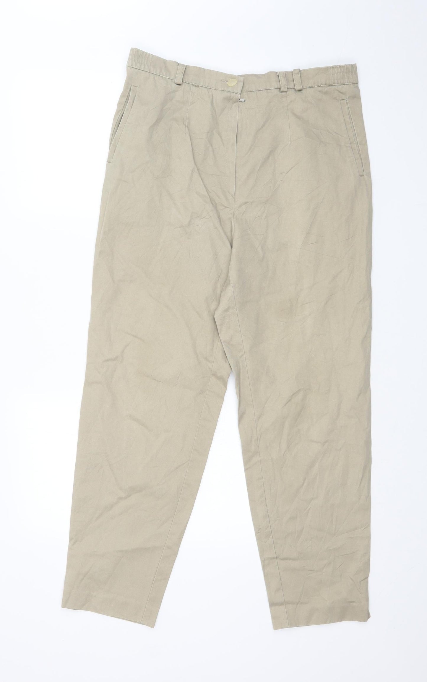 Womens UK Size 34 in Preworn Regular Fit  Beige Trousers