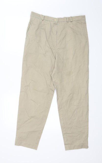 Womens UK Size 34 in Preworn Regular Fit  Beige Trousers