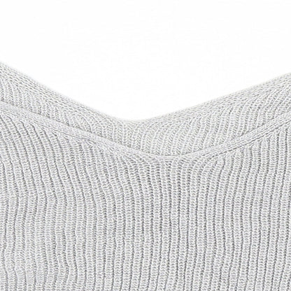 Womens UK Size XS Sparkle & Fade Silver Basic Tank
