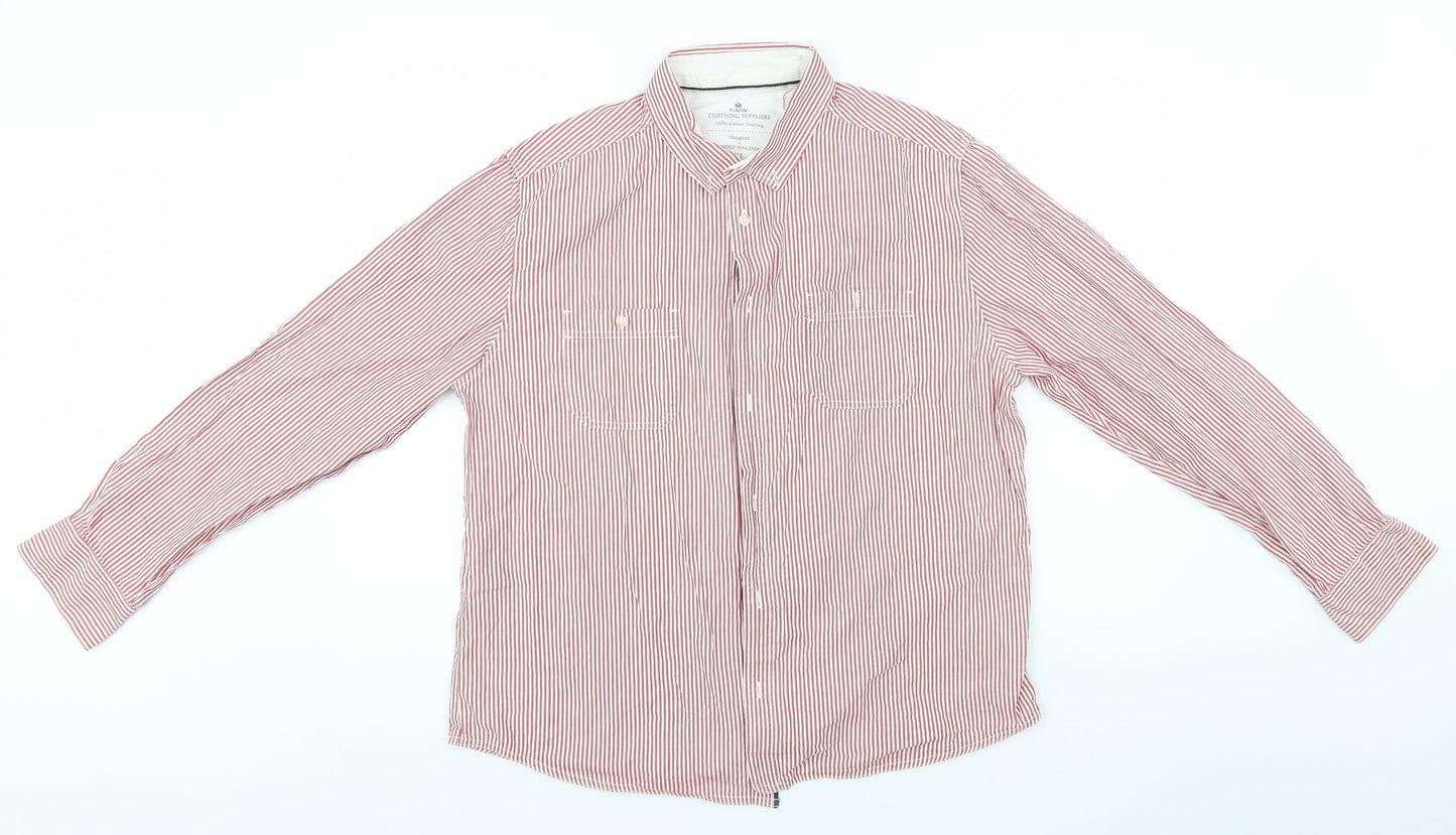 Mens UK Size XL Easy White  Button-Up Long Sleeve Casual Shirt